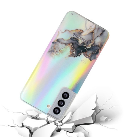 Противоударный чехол Laser Marble для Samsung Galaxy S21 FE - черный