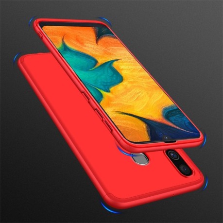 3D чохол GKK Three Stage Splicing Full Coverage на Samsung Galaxy A20 / A30 - червоний