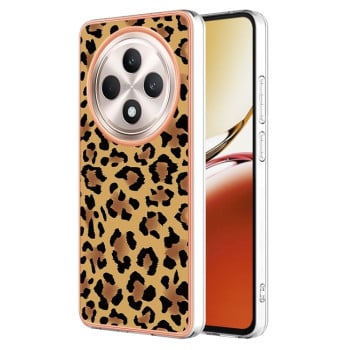 Противоударный чехол Electroplating IMD для OPPO Reno12 F/12 FS 5G - леопард