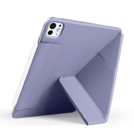 Чехол-книжка Fixed Buckle Magnetic Demation Leather для iPad Pro 13 2024 - фиолетовый