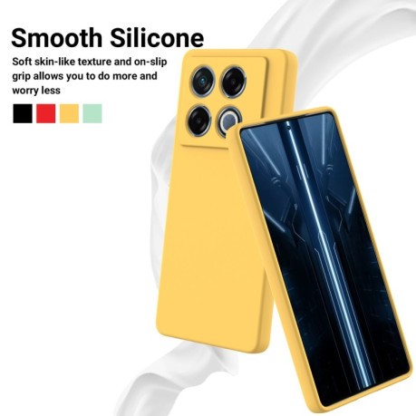 Силиконовый чехол Solid Color Liquid Silicone на Infinix GT 20 Pro - желтый