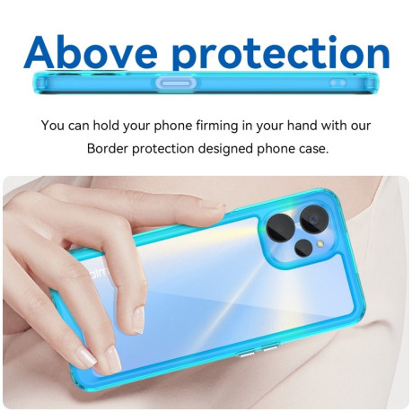 Противоударный чехол Colorful Series Acrylic для Realme 10 5G - голубой