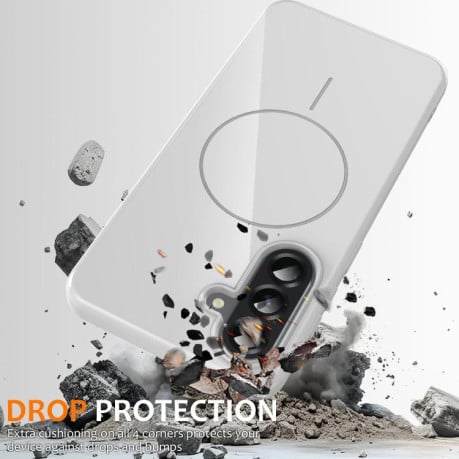 Чохол Glossy TPU Shockproof з MagSafe на Samsung Galaxy A17 5G/4G - білий