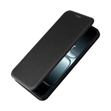 Чехол-книжка Carbon Fiber Texture на OnePlus 13T - черный