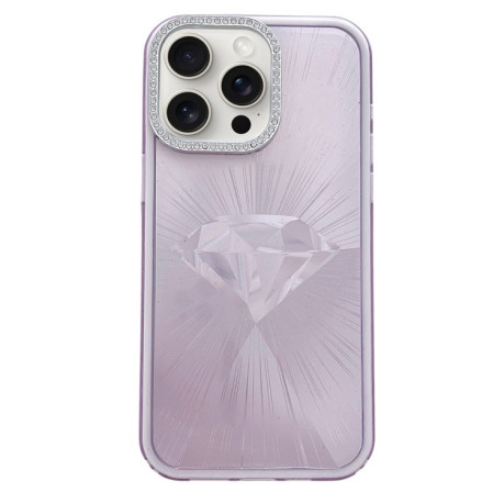 Чехол Diamond Texture для iPhone 16 Pro Max - фиолетовый