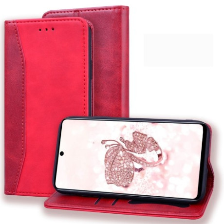 Чехол-книжка Business Stitching на Samsung Galaxy M51 - красный