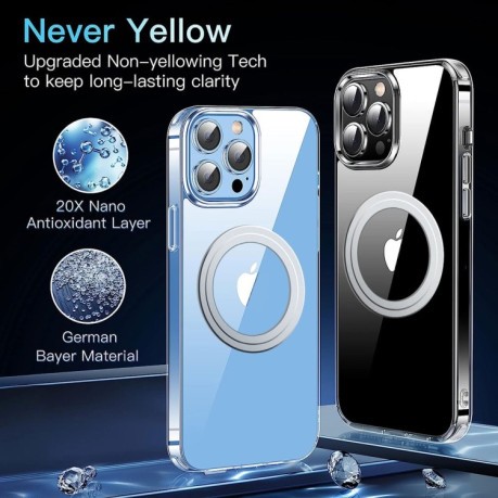 Противоударный чехол LK Crystal Clear MagSafe Magnetic для iPhone 15 Pro Max - прозрачный