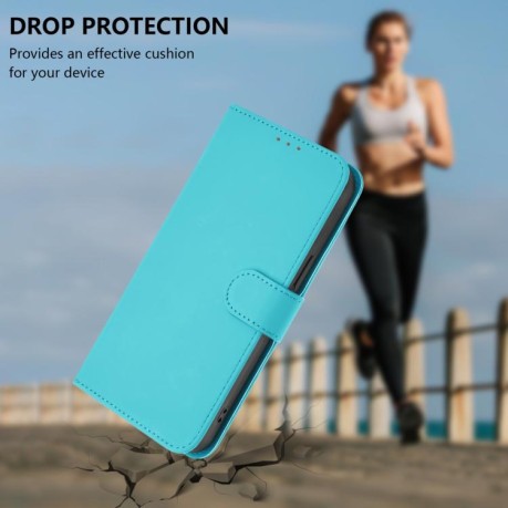 Чехол-книжка Skin Feel Solid Color Leather для Xiaomi Poco M7 Pro 5G - синий