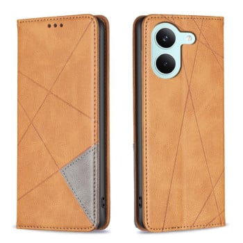 Чохол-книжка Rhombus Texture на Xiaomi Redmi Tubo 5 / Poco X8 Pro 5G — жовтий