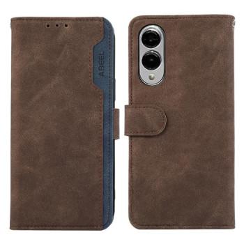 Чехол-книжка ABEEL с магнитной фиксацией RFID-экранирование на Samsung Galaxy S25 Edge 5G - коричневый