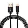 Зарядный кабель Knit Texture USB для USB-C / Type-C Cable Length: 2m, 3A Output - черный