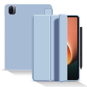 Чехол-книжка Skin Feel Matte Honeycomb для Xiaomi Pad 5 / Pad 5 Pro - голубой