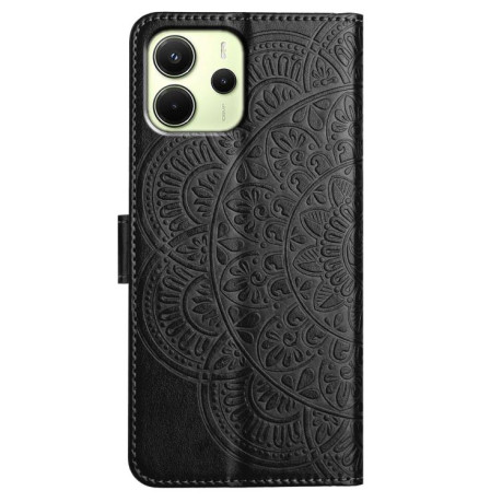 Чохол-книжка Flower Embossed Leather Xiaomi Redmi Note 14 4G 164.48mm - чорний
