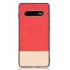 Удароміцний чохол Color Matching Denim на Samsung Galaxy S10+ /G975-червоний