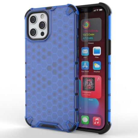 Противоударный чехол Honeycomb на iPhone 13 Pro Max - синий