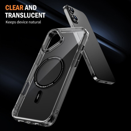 Чохол Airbag Magsafe PC Hybrid TPU для iPhone 16 - Clear Black