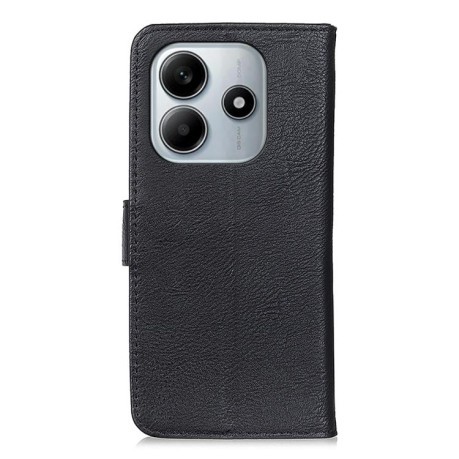 Чехол-книжка KHAZNEH Cowhide Texture на Xiaomi Redmi Note 14 4G 164.48mm - черный