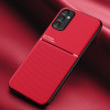 Противоударный чехол Tilt Strip Grain на Samsung Galaxy A05s - красный