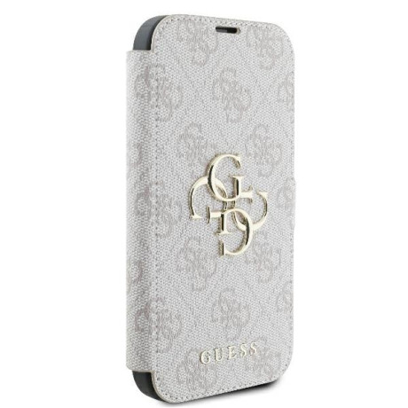 Оригінальний чохол-книжка Guess 4G Metal Logo для iPhone 16 Pro Max - Pink