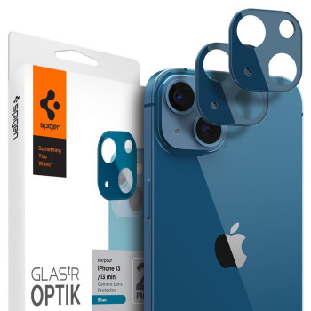 Комплект защитных стекол 2шт на камеру Spigen Optik.Tr Camera Lens для iPhone 13 Mini/13 - Blue