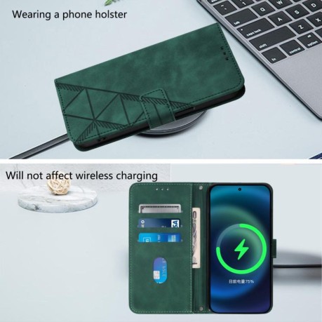 Чохол-книжка Crossbody 3D Embossed Flip Leather Xiaomi Redmi Note 14 4G 164.48mm - зелений