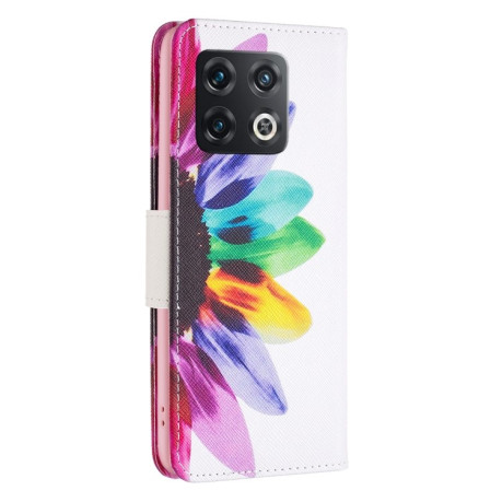 Чехол-книжка Colored Drawing Pattern для OnePlus 10 Pro 5G - Sun Flower