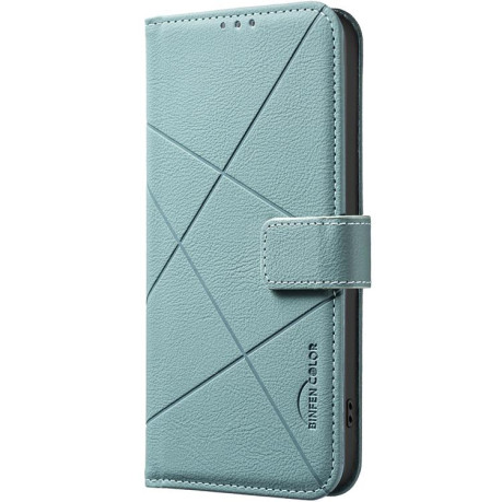 Чехол-книжка Geometric Pattern RFID Leather для Infinix Note 40 Pro 4G / 40 Pro+ 5G - зеленый
