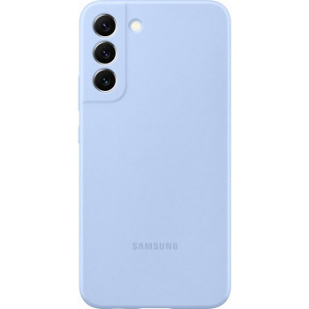 Оригинальный чехол-книжка Samsung Silicone Cover Rubber для Samsung Galaxy S22 - light blue