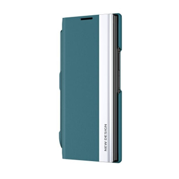 Чехол-книжка с металлизированной рамкой Side Electroplated с держателем на стилуса Pen Slot на Samsung Galaxy TriFold — зелёный