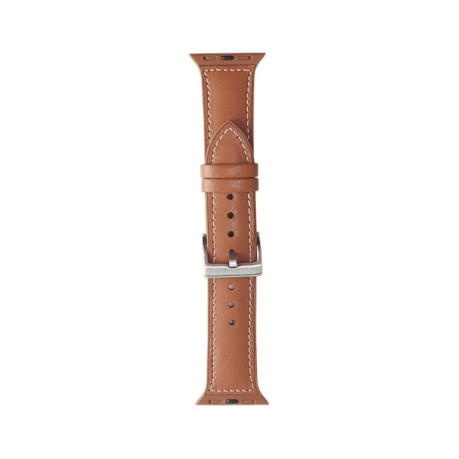 Кожаный ремешок Mutural Leather на Apple Watch 42/44mm - коричневый