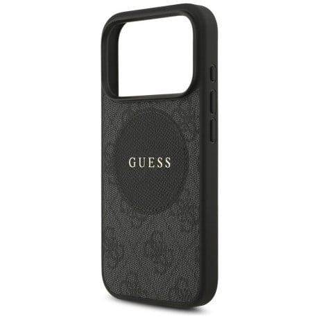 Оригинальный чехол Guess 4G Circle Classic Logo с MagSafe на iPhone 17 Pro - black