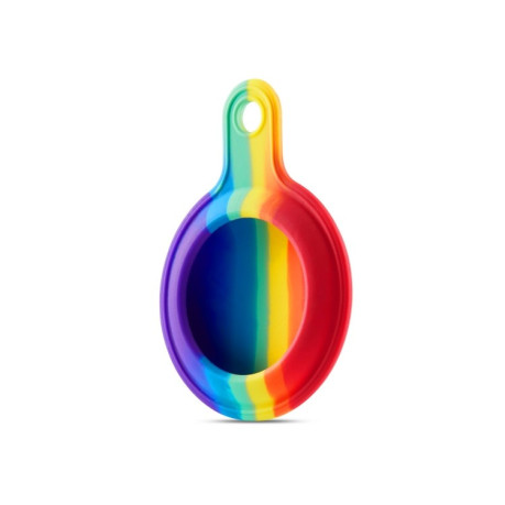 Силіконовий брелок Anti-scratch Rainbow з кільцем для AirTag - Four-color 3