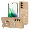 Чехол Escase MagSafe с софт-тач покрытием и держателем для Xiaomi Redmi 15 5G / 4G EU 171mm — коричневый
