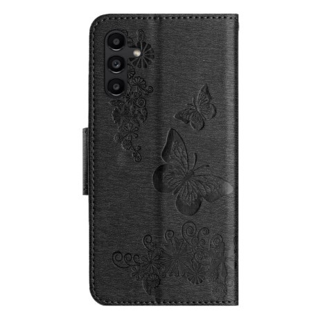 Чехол-книжка Embossed Butterfly для Samsung Galaxy A35 - черный