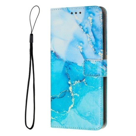 Чехол-книжка Painted Marble Pattern для Realme 12+ 5G/12 4G/13 4G - синий