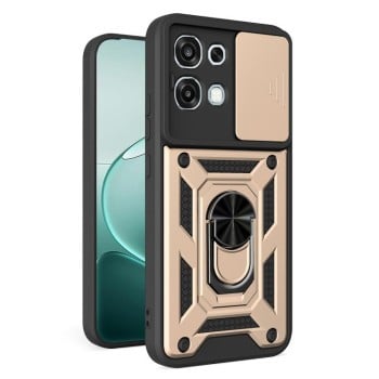 Противоударный чехол Sliding Camshield на OPPO A6 Pro 4G / 5G / F31 5G — золотой