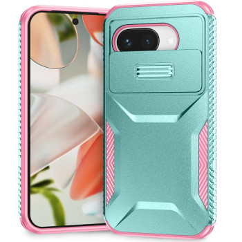Протиударний чохол Sliding Camshield для Google Pixel 9a - Grey Green + Pink