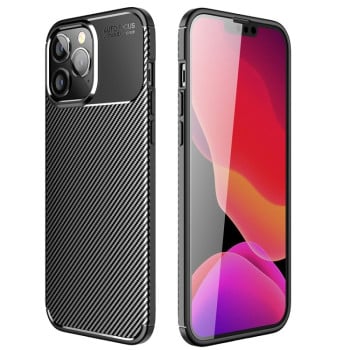 Ударозащитный чехол HMC Carbon Fiber Texture на iPhone 14 Plus - черный