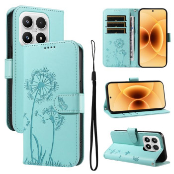 Чохол-книжка Dandelion Embossed Pattern Flip Leather на Xiaomi 17 — зелений