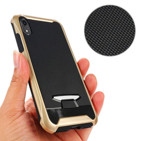 Противоударный чехол Bumblebee Granule Texture Protective Back Cover Case на iPhone XR-золотой
