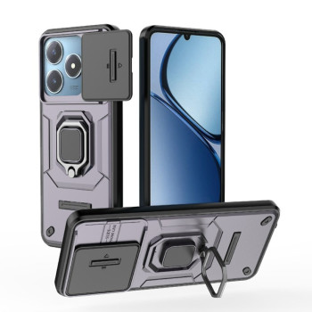 Противоударный чехол Sliding Camshield для Realme C61/C63/Note 60/Note 60x - фиолетовый