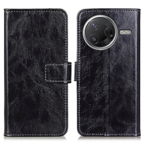 Чохол-книжка Magnetic Retro Crazy Horse Texture на Xiaomi Poco F7 Pro / F7 Ultra - чорний