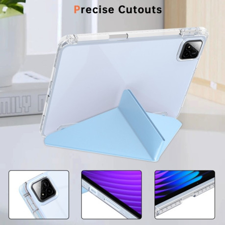 Чехол-книжка Clear Acrylic Demation Leather для Xiaomi Pad 7 / 7 Pro - голубой