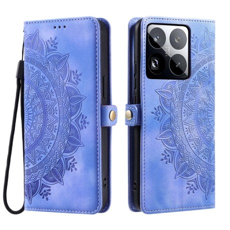 Чехол-книжка Totem Embossed Magnetic Leather для Xiaomi 15 Pro - фиолетовый