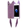 М'який Чохол Furry Velvet Cute Cat Purple для iPhone 8 Plus / 7 Plus фіолетовий