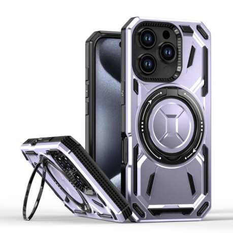 Противоударный чехол Armor II Series MagSafe Magnetic Holder для  iPhone 16 Pro - фиолетовый