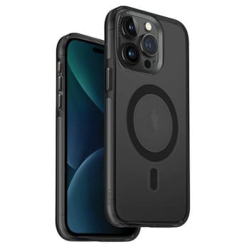 Оригинальный чехол Uniq Calio Magclick Charging для iPhone 15 Pro Max- gray/smoked gray