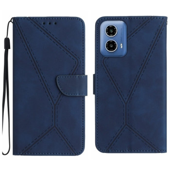 Чехол-книжка Stitching Embossed Leather для Motorola Moto G85 5G - синий