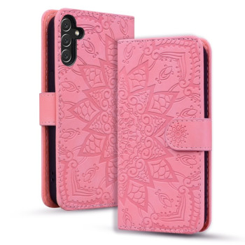 Чехол-книжка Mandala Embossing Pattern на Samsung Galaxy A16 5G - розовый
