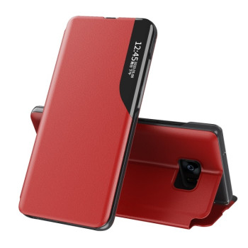 Чехол-книжка Clear View Standing Cover на Samsung Galaxy S7 Edge - красный